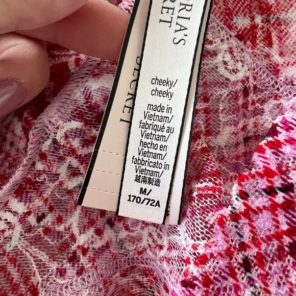 Victoria’s Secret cheeky plaid pink red panties underwear size medium nwt - Picture 4 of 5